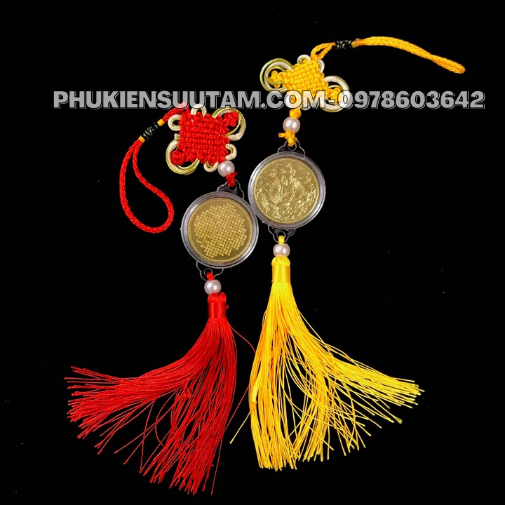 Dây Treo Ô Tô Xu Vàng Phật Quan Âm Nghìn Tay Nghìn Mắt - Phukiensuutam.com