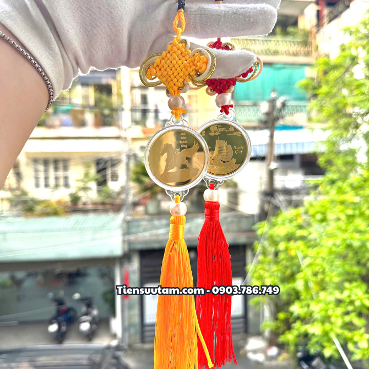 Dây Treo Xu Hình Con Ngựa Mã Đáo Thuận Buồm