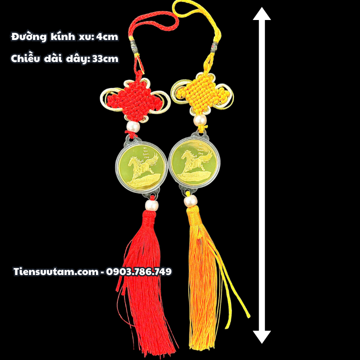 Dây Treo Xu Hình Con Ngựa Mã Đáo Thuận Buồm