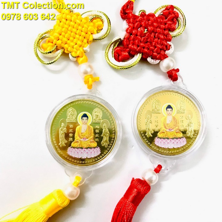 Dây Treo Xu Phật A Di Đà Và Các Vị Bồ Tát In Màu - TMT Collection.com