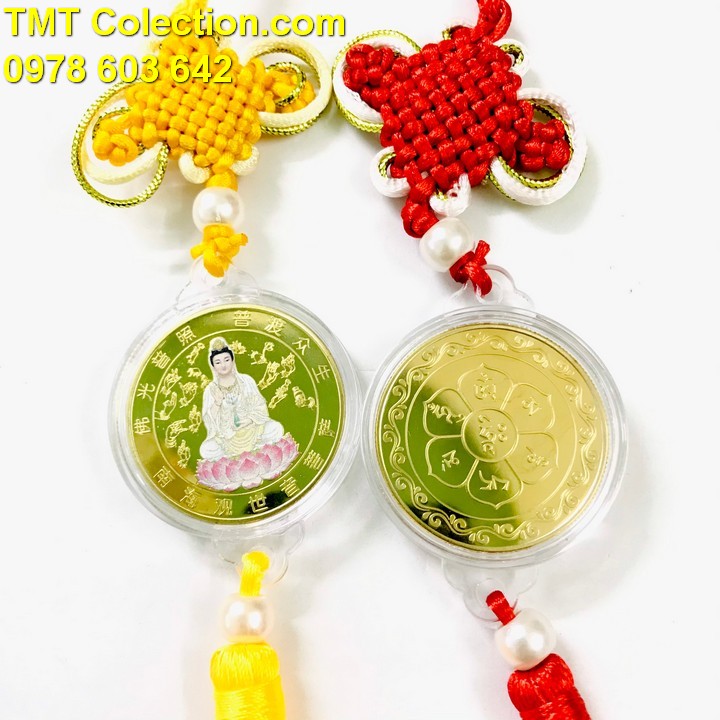 Dây Treo Xu Quan Âm Vàng In Màu - TMT Collection