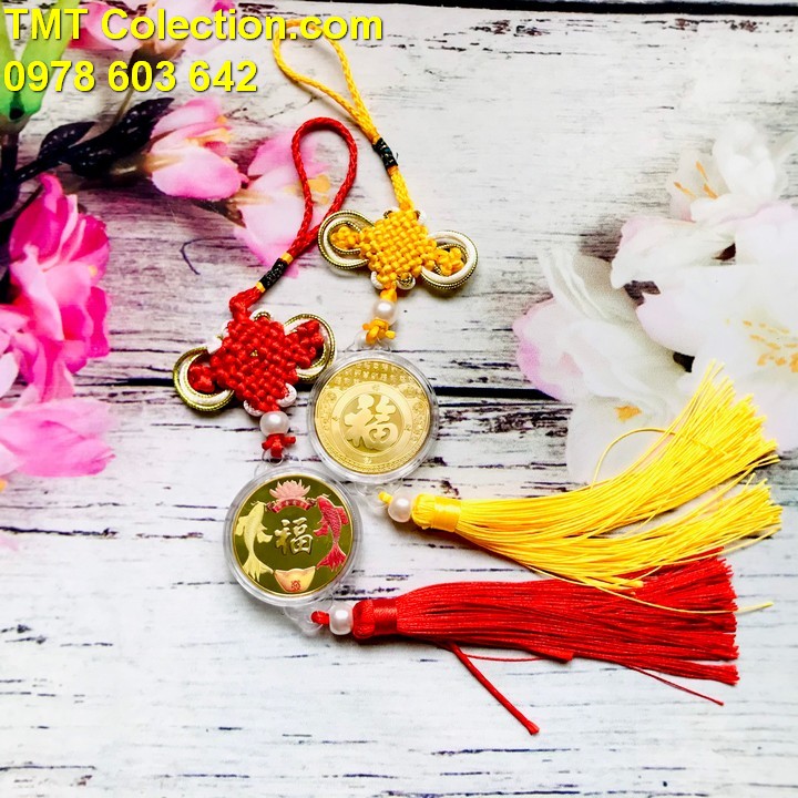 Dây treo xu Song Ngư in màu - TMT Collection.com