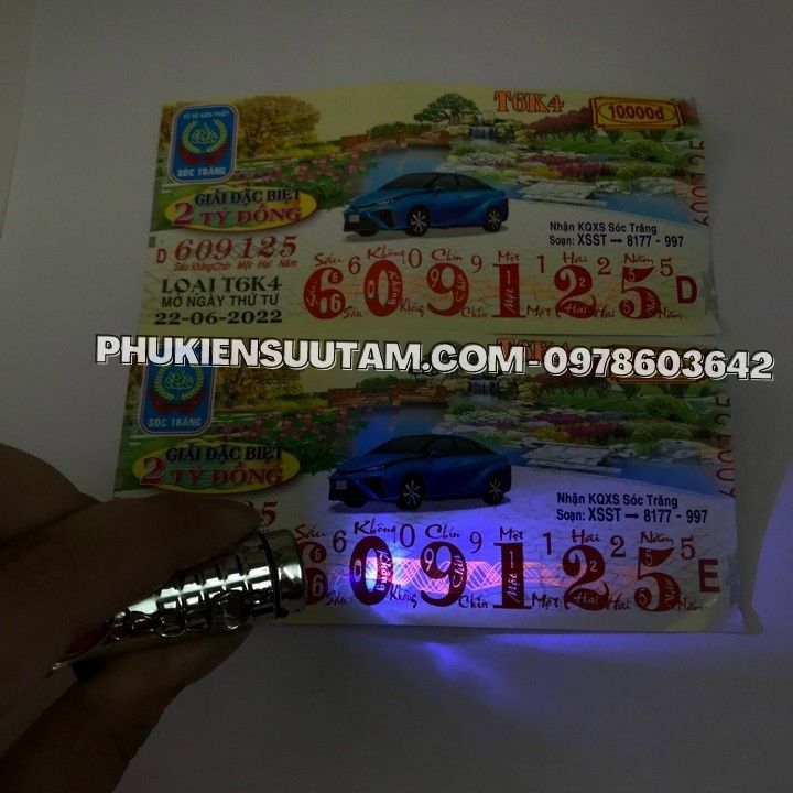 Đèn Pin Siêu Rẻ Ánh Sáng Tím UV 2 Đầu - Phukiensuutam.com