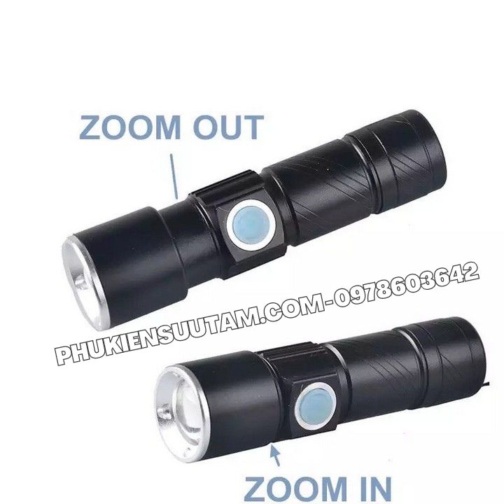 Đèn Pin Siêu Sáng Sạc USB Zoom 4x - Phukiensuutam.com