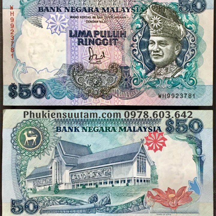 Malaysia 50 Ringgit 1987 UNC - Phukiensuutam.com