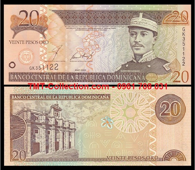 Dominican 20 Pesos 2002 UNC