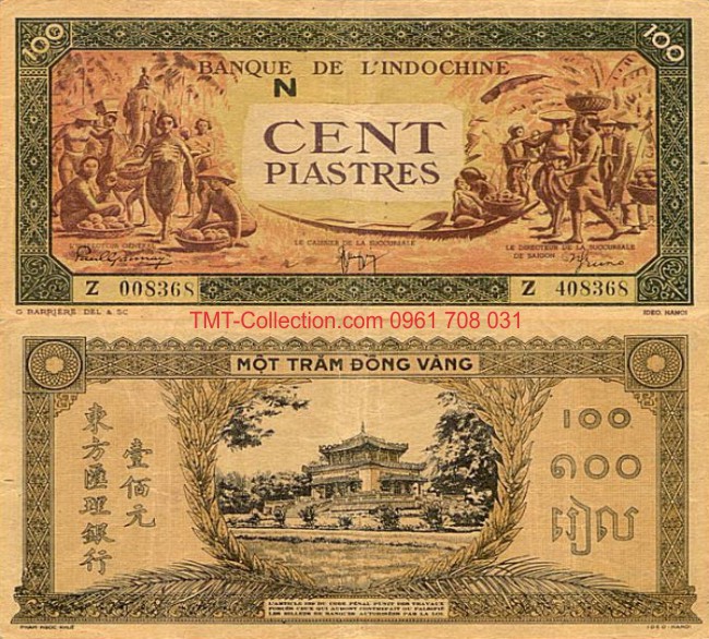 100 Piastre 1942 Họp Chợ Xanh