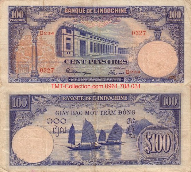 100 Piastre 1946 Thuyền Buồm