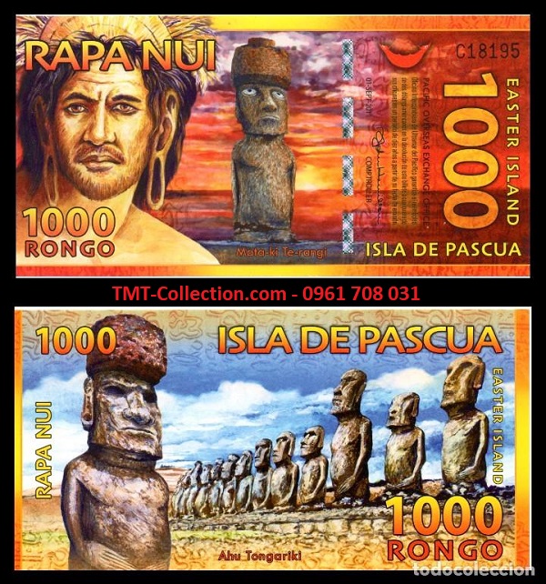 Easter Island - Đảo Phục Sinh 1000 rongo 2011 UNC polyme (tờ)