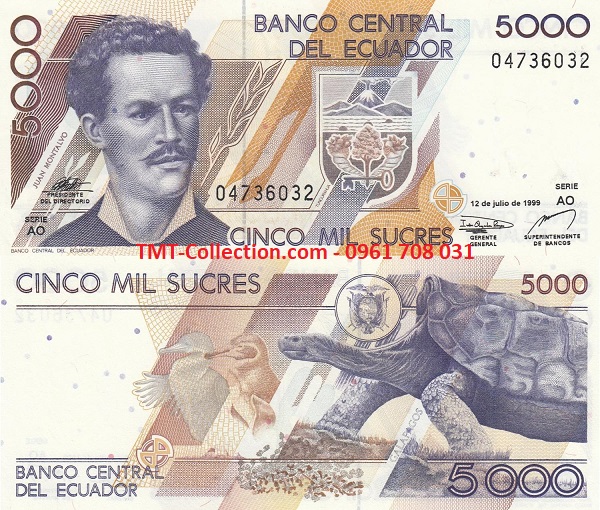 Ecuador 5000 Sucres 1999 UNC (tờ)
