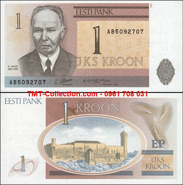 Estonia 1 Krooni 1992 UNC