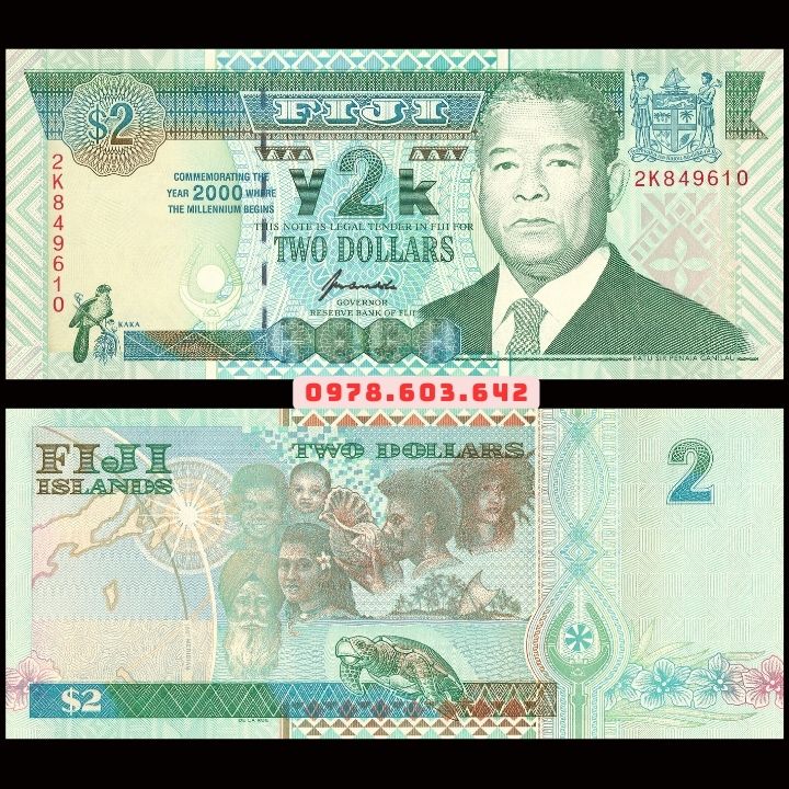 Fiji 2 Dollars 2000 UNC - Phukiensuutam.com