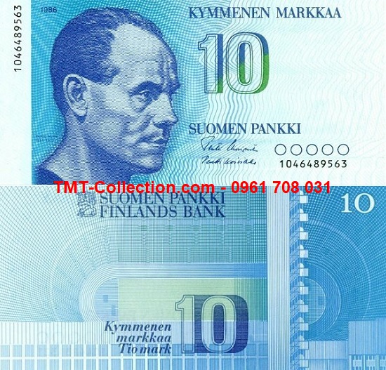 Finland - Phần Lan 10 Markka 1986 UNC