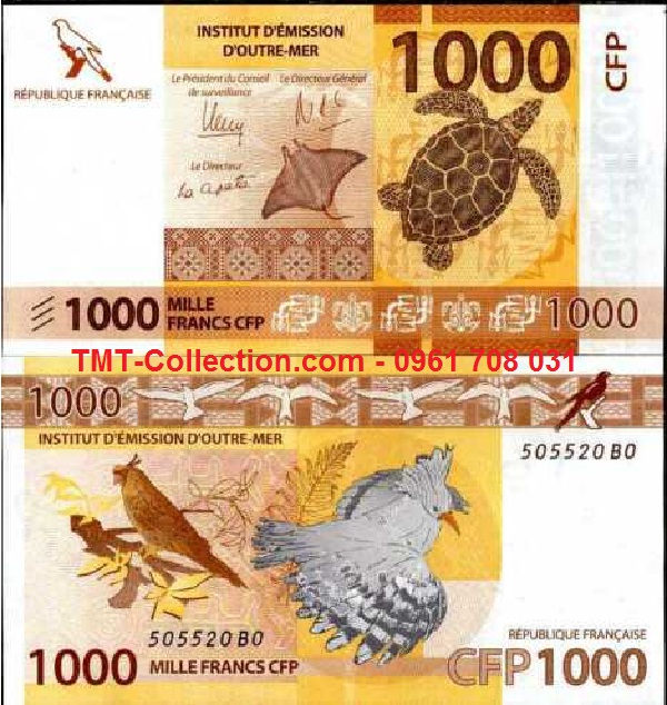 French Pacific - Thuộc địa Pháp 1000 Francs 2014 UNC (tờ)