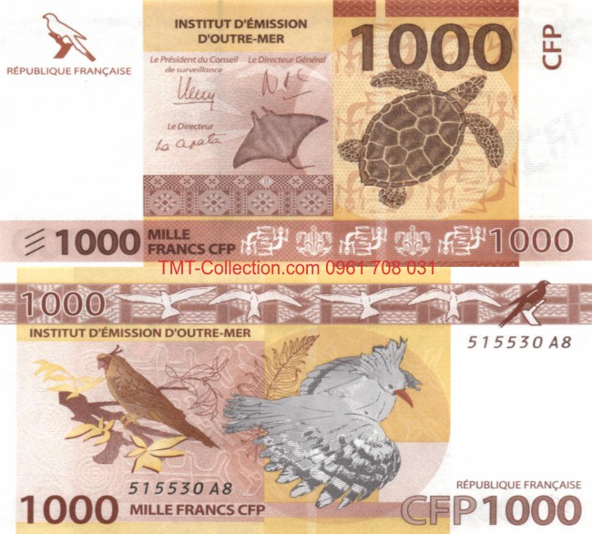 French Pacific - Thuộc địa Pháp 1000 Francs 2014 UNC