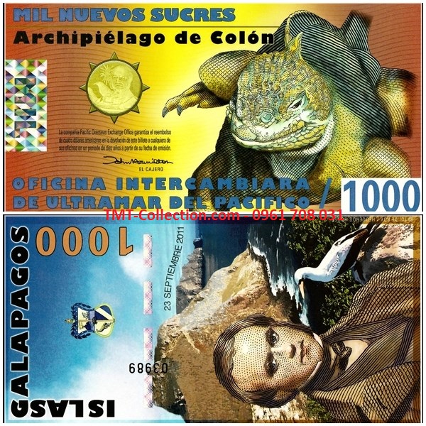 Galapagos Islands 1000 Sucres 2011 UNC Polymer