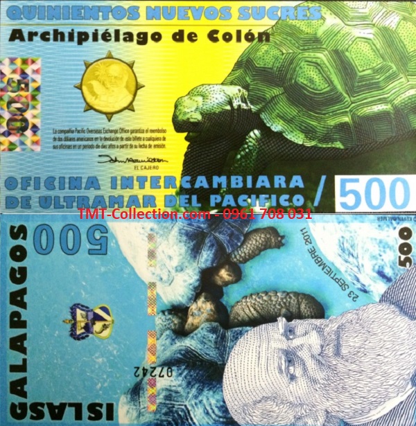 Galapagos Islands 500 Sucres 2012 UNC Polymer (tờ)