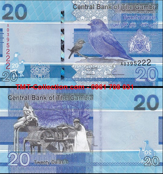 Gambia 20 Dalasis 2019 UNC