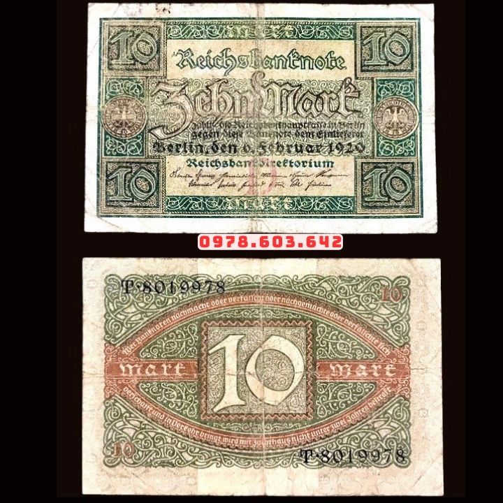 Germany - Đức 10 Mark 1920 VG - Phukiensuutam.com