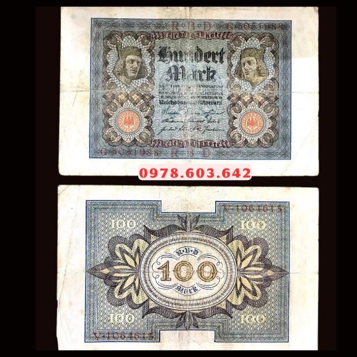 Germany - Đức 100 Mark 1920 Cũ - Phukiensuutam.com