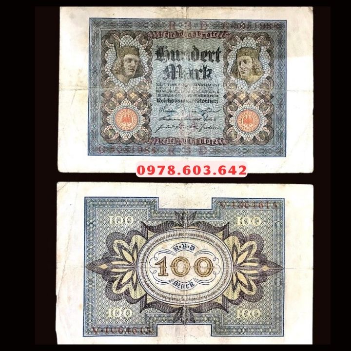 Germany - Đức 100 Mark 1920 Cũ - Phukiensuutam.com