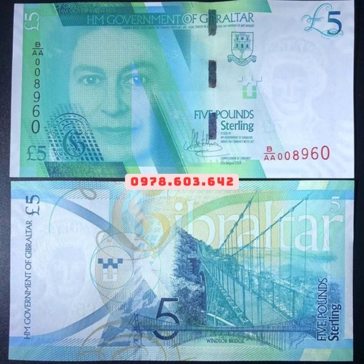 Gibraltar 5 pound 2021 UNC - Phukiensuutam.com