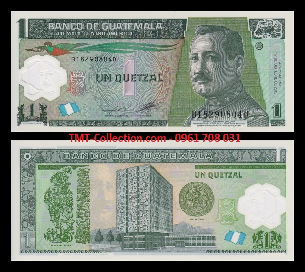 Guatemala 1 Quetzales 2011 UNC Polymer (tờ)