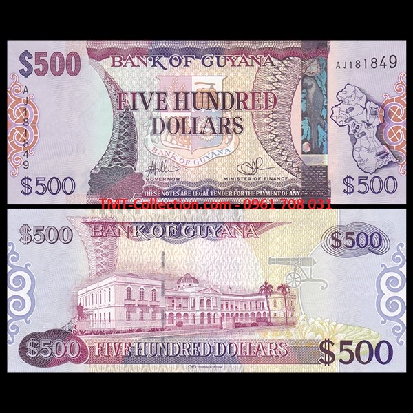 Guyana 500 Dollars 2011 UNC