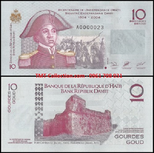 Haiti 10 Gourdes 2010 UNC (tờ)