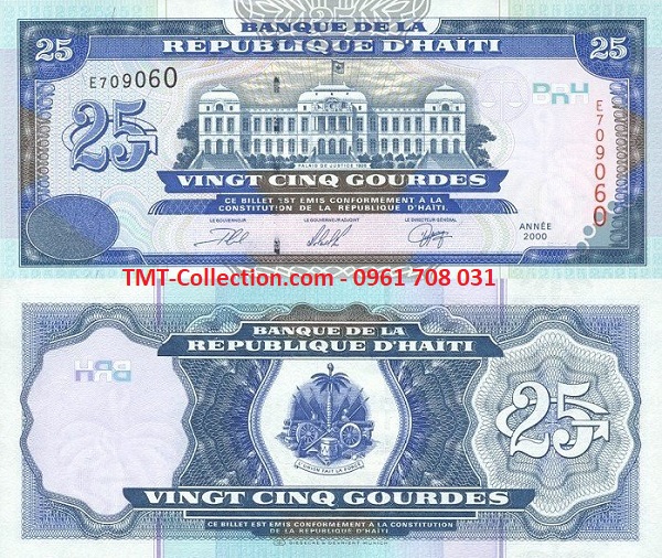 Haiti 25 Gourdes 2000 UNC (tờ)