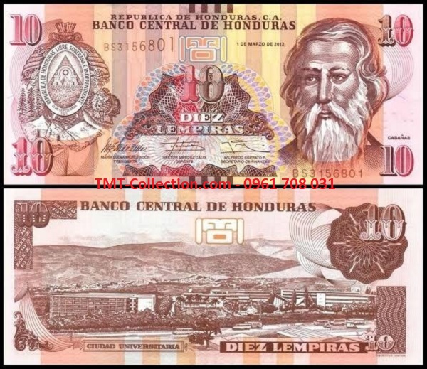 Honduras 10 Lempira 2004 UNC (tờ)