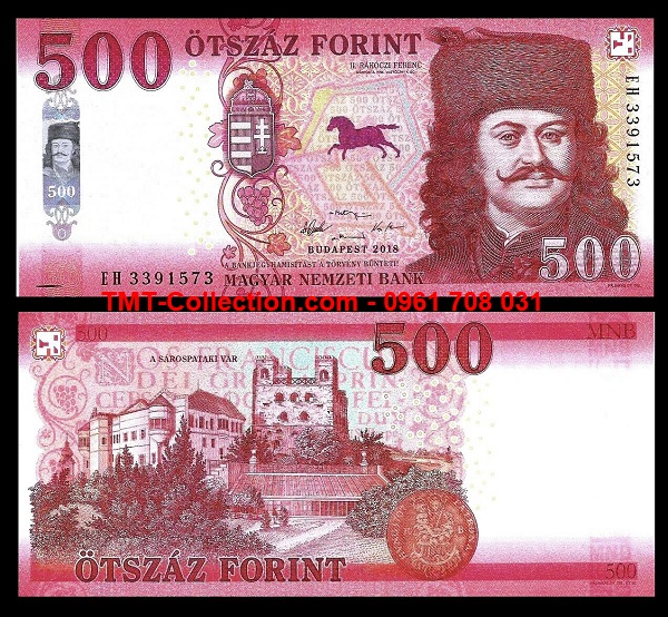 HUNGARY 500 FORINT 2018 UNC