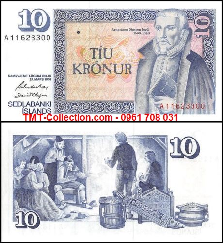 Iceland 10 Kronur 1961 UNC