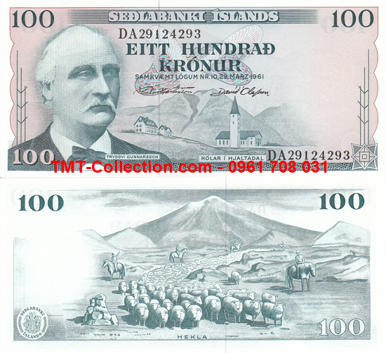 Iceland 100 Kronur 1961 UNC