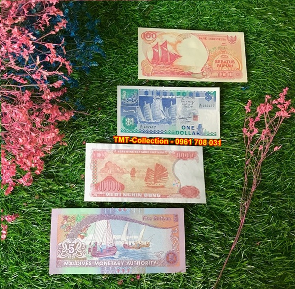 Bộ 4 tờ tiền thuận buồm xuôi gió