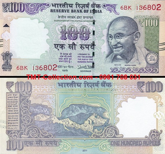 India - Ấn Độ 100 Rupee 2017 UNC