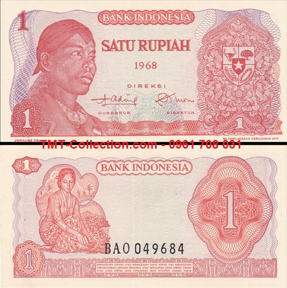 Indonesia 1 Rupiah 1968 UNC