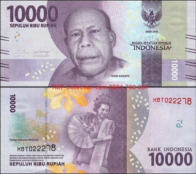 Indonesia 10.000 Rupiah 2016 UNC