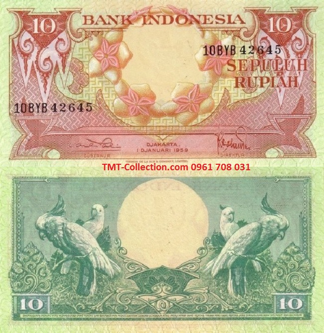 Indonesia 10 Rupiah 1959 UNC
