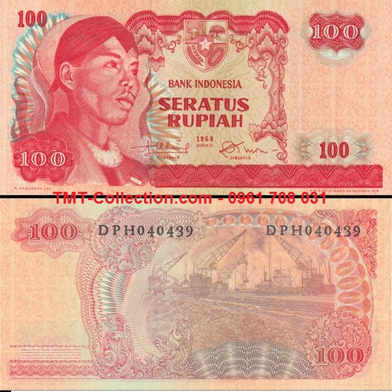 Indonesia 100 rupiah 1968 UNC