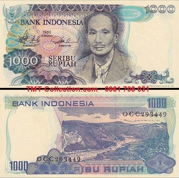 Indonesia 1000 Rupiah 1980 UNC