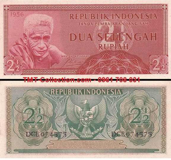 Indonesia 2 1/2 Rupiah 1956 UNC