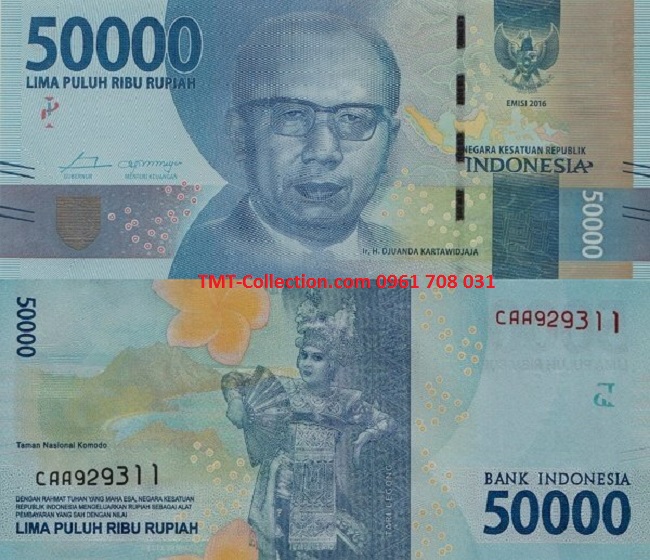 Indonesia 50.000 Rupiah 2016 UNC