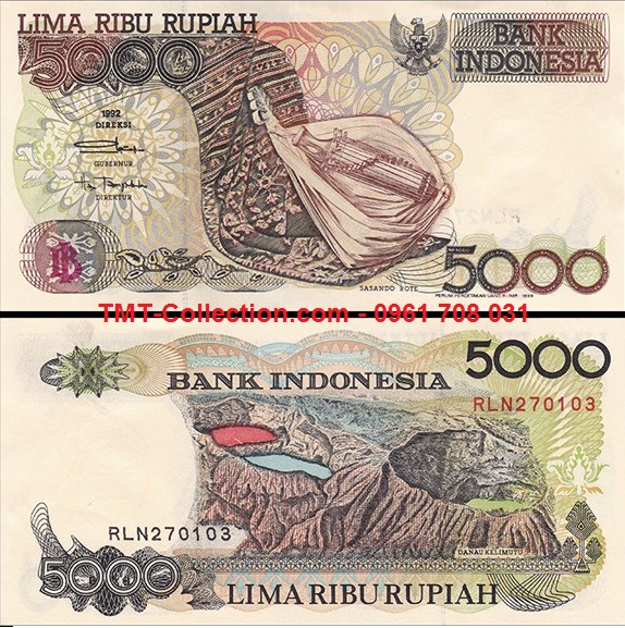 Indonesia 5000 rupiah 1992 UNC
