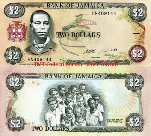 Jamaica 2 Dollars 1993