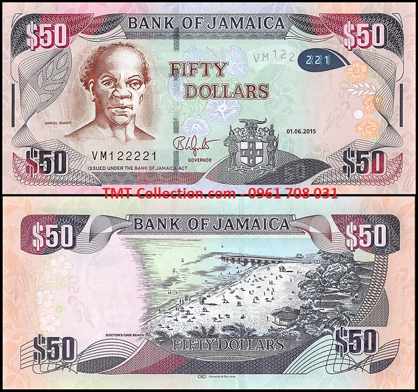 Jamaica 50 Dollars 2017 UNC (tờ)