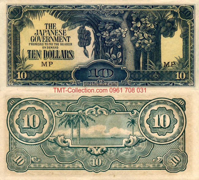 Japan - Nhật 10 Dollars quân đội Nhật tại Malaysia