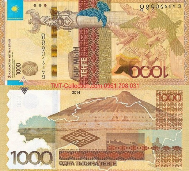 Kazakhstan 1000 Tengger 2014 UNC