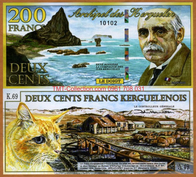 Kerguelen 200 Francs 2012 UNC Polyme