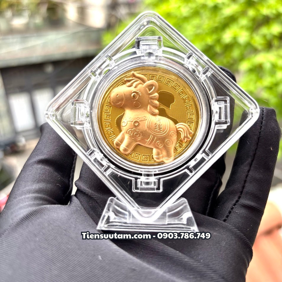 Khung Xoay Miếng Đồng Xu Con Ngựa Cute 2026